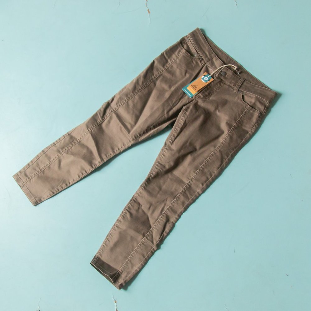 NEW Prana Carlotta Crop Dark Mud Mid Rise Skinny Ankle Pants Sz 8 / 29 - Picture 2 of 10